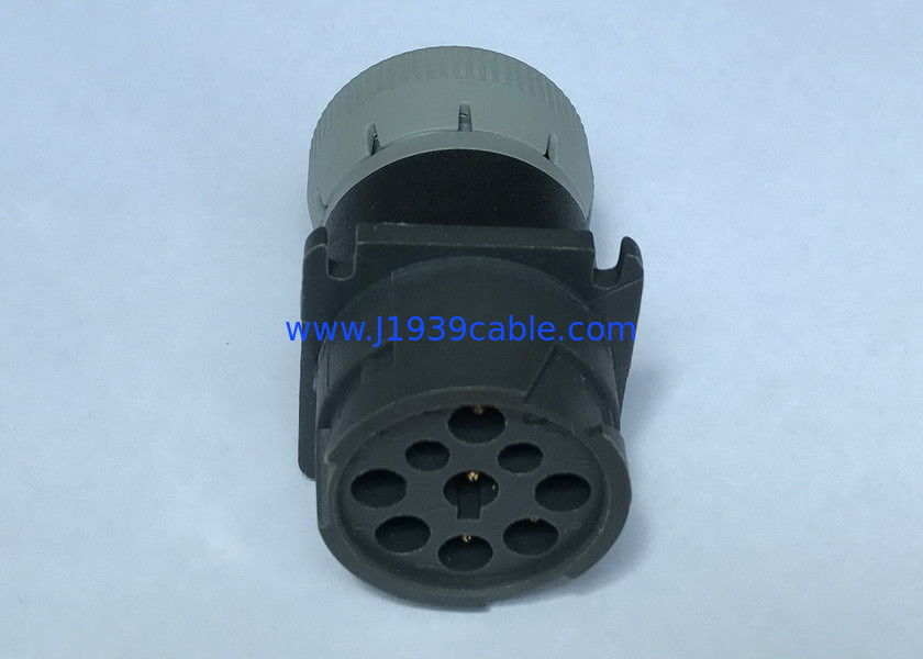 High Performance 9 Pin Diagnostic Connector , Custom J1939 Connector