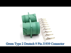 Deutsch Green Type 2 Square Flange J1939 Round 9 Pin Connector HD10-9-1939P-P080