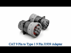 CAT 9 Pin to Type 1 9pin J1939 Adapter for Caterpillar Excavators
