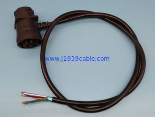 Deutsch 9-Pin J1939 Black Female and Male Pass-through to Open End Cable