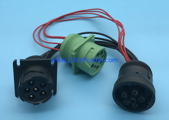 Deutsch 6 Pin J1708 Female to J1939 9 Pin Male and J1708 Male Splitter Y Cable