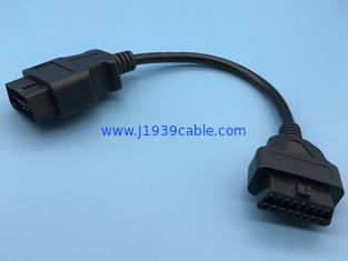 OBDII 16-Pin J1962 Male to OBD2 Female (with endurable terminals) Extension Round Cable