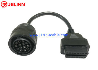 CAT 14 Pin to OBD 2 OBD2 16 Pin Diagnostic Cable for Caterpillar