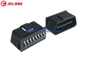 16 Pin J1962 OBD2 OBDII Male Plug Connector with Curved Pins at The Back