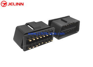 Automotive 16pin OBD 2 OBDII Male Connector With Straight Pins