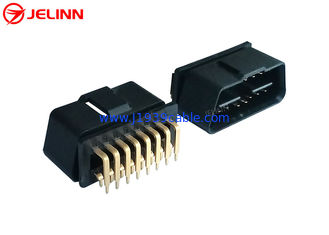 OBD2 OBDII J1962 Male Connector Plug 16 Pin With Right Angle 90 Degree Pins Gold Plating