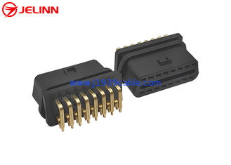 OBD 2 OBDII Female Connector With Right Angle Pin Bent Towards the Wide Side