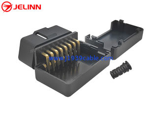 OBD 2 Plastic Housing Case OBD2 Shell and Male Connector With 90 Degree Right Angle Pins