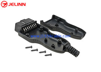 OBD2 Shell Enclosure Housing and OBD 2 Male Plug With Curved Pins