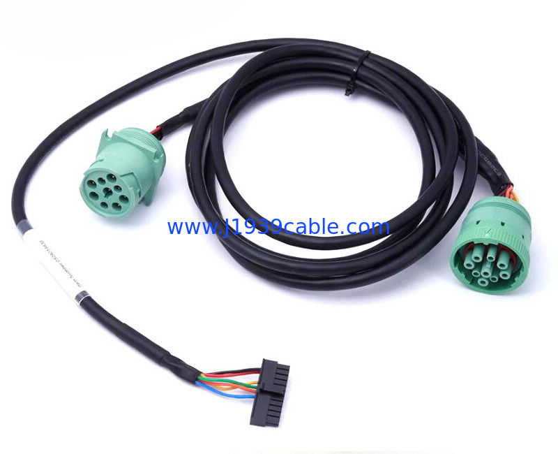Green Deutsch 9-Pin J1939 Female to Molex 20 Pin Female and J1939 Male ...