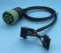 Green Deutsch 9 Pin J1939 Female to Molex 10 Pin Female and 8 Pin Female Cable