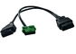 OBD2 OBDII Male to Peugeot and Citroen OBD2 Female and OBD2 Female Y Cable