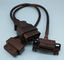 OBD2 OBDII Male to BMW OBD2 Female and OBD2 Female Splitter Y Cable