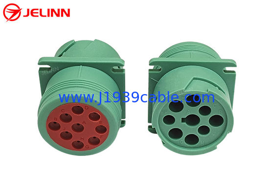 Green Type 2 Deutsch 9 Pin J1939 Male Plug Connector with 9 PCS of Pins