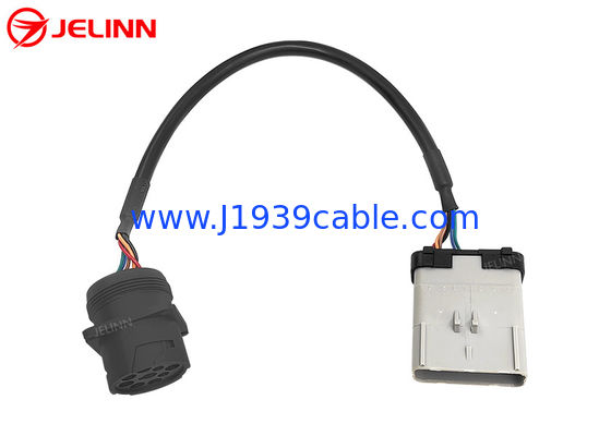 14 Pin RP1226 Male To Black Type 1 SAE Deutsch 9 Pin J1939 Female Truck ELD Cable
