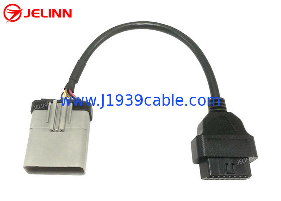 14 Pin RP1226 Male to OBD2 J1962 Female Cable for 2019 and Newer Heavy Trucks in North America