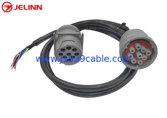 CAT 9 Pin Male Female to Open End Pigtail Splitter Y Cable for Caterpillar Excavators