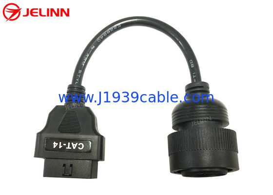 CAT 14 Pin to OBD 2 OBD2 16 Pin Diagnostic Cable for Caterpillar
