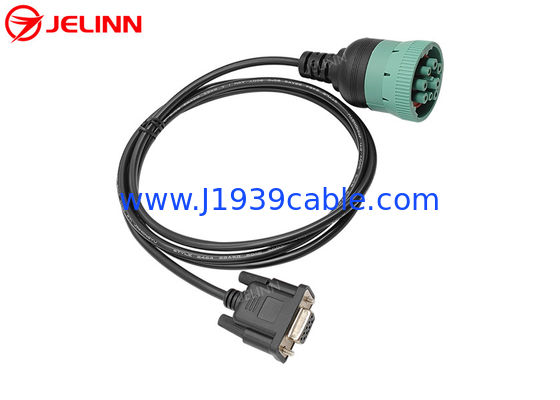 Deutsch Type 2 Round J1939 9 Pin to RS232 D-sub DB9 Cable