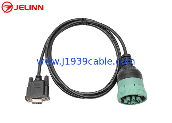 Deutsch Type 2 Round J1939 9 Pin to RS232 D-sub DB9 Cable
