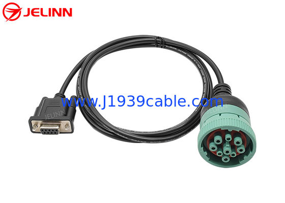 Deutsch Type 2 Round J1939 9 Pin to RS232 D-sub DB9 Cable