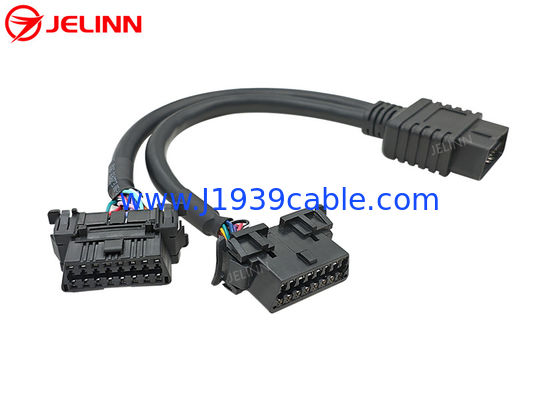 OBD2 Splitter Y Cable With 16-core 20AWG Thick Wires for Kia Hyundai Dodge Jeep Nissan Toyota Mitsubishi Suzuki Lexus Infiniti