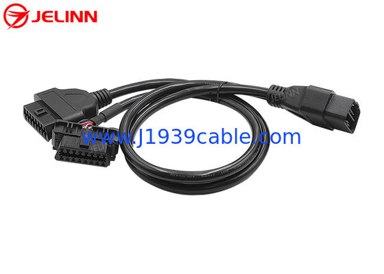 OBD 2 OBD2 Splitter Y Cable Male to Dual Female 16 Pin for Mazda Mitsubishi Cars