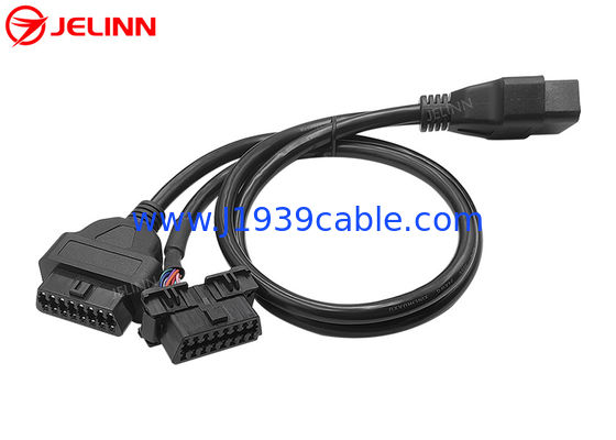 OBD 2 OBD2 Splitter Y Cable Male to Dual Female 16 Pin for Mazda Mitsubishi Cars