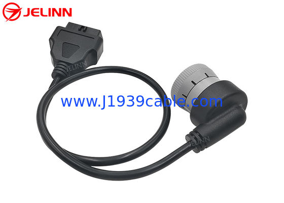 Right Angle J1708 6 Pin Connector to OBD 2 Connector Cable for Diagnosing Devices or Trackers