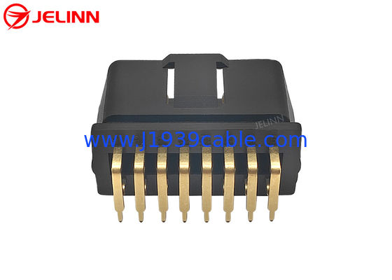 OBD2 OBDII J1962 Male Connector Plug 16 Pin With Right Angle 90 Degree Pins Gold Plating