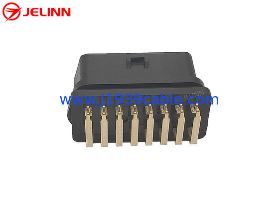 OBD 2 OBD2 OBDII Female Connector With Right Angle Gold Plated Pin Bent Towards the Narrow Side