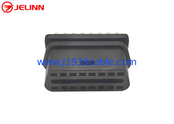 OBD 2 OBDII Female Connector With Right Angle Pin Bent Towards the Wide Side