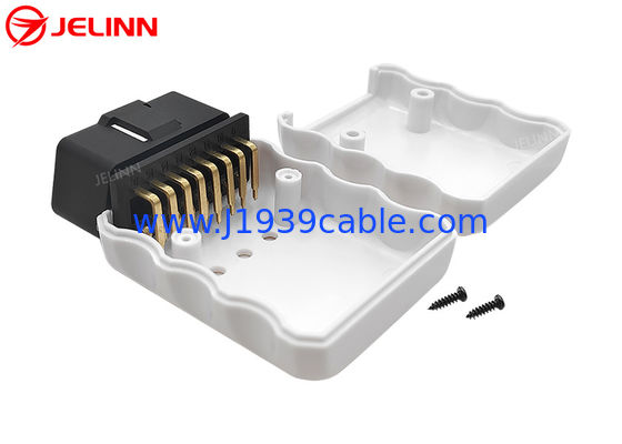 OBD2 Enclosure OBD 2 Housing and Male Connector With Right Angle Pins