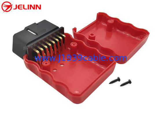 OBD2 Enclosure OBD 2 Housing and Male Connector With Right Angle Pins