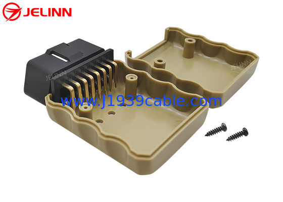 OBD2 Enclosure OBD 2 Housing and Male Connector With Right Angle Pins