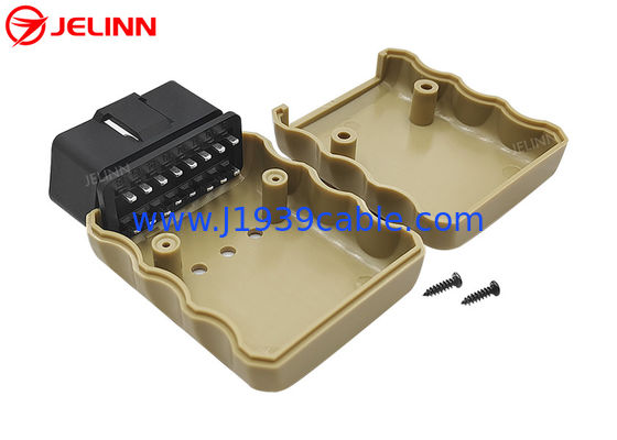 Custom OBD 2 Enclosures Case OBD2 Housing and Male Plug With Straight Pin