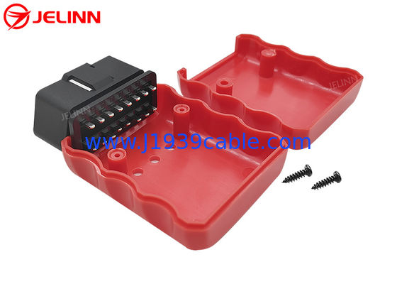 Custom OBD 2 Enclosures Case OBD2 Housing and Male Plug With Straight Pin