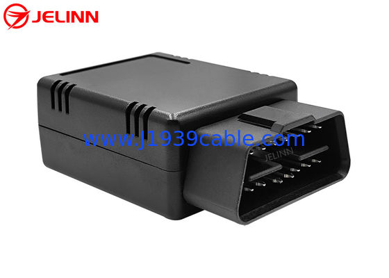 OBD 2 Enclosure Housing OBD2 Case and Male Connector With Curved Pin