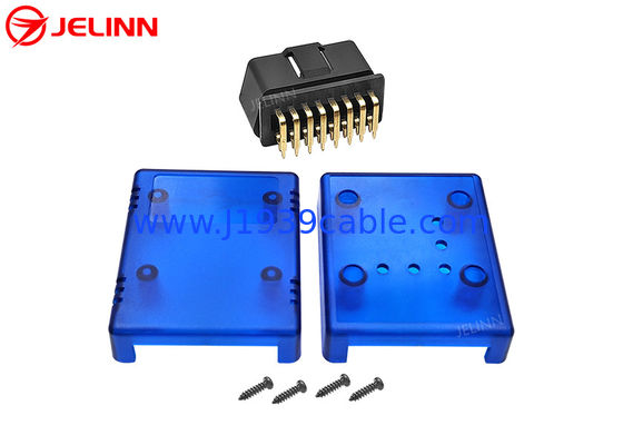 OBD 2 Case 90 Degree Right Angle Pins OBD2 Connector With Housing