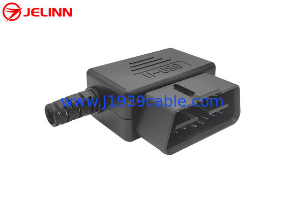 OBD 2 Plastic Housing Case OBD2 Shell and Male Connector With 90 Degree Right Angle Pins