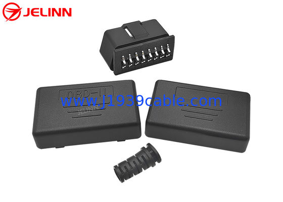 OBD 2 Shell Case OBD2 Enclosure and Male Connector With Curved Pin