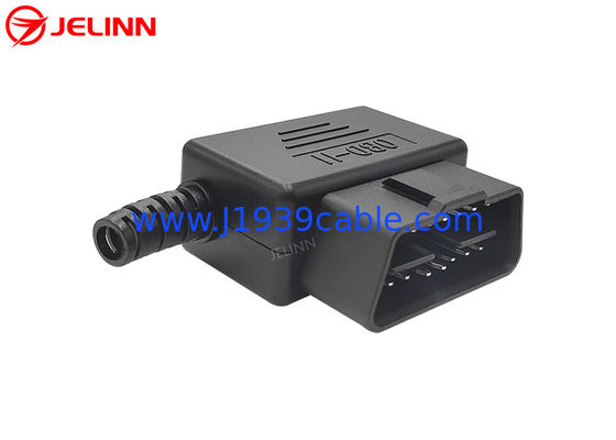 OBD 2 Shell Case OBD2 Enclosure and Male Connector With Curved Pin