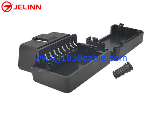 OBD 2 Shell Case OBD2 Enclosure and Male Connector With Curved Pin