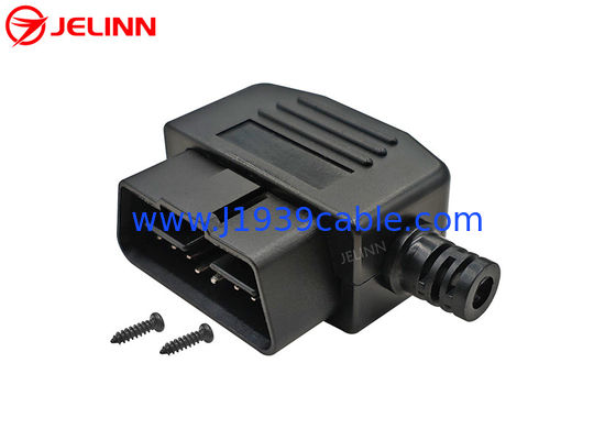 OBD 2 OBDII Housing and Male Connector With Straight Pin and Screws
