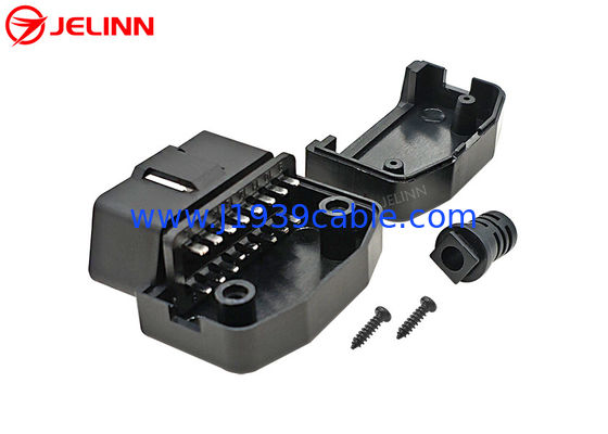 OBD 2 OBDII Housing and Male Connector With Straight Pin and Screws