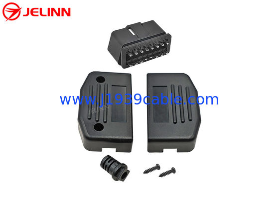 OBD 2 OBDII Housing and Male Connector With Straight Pin and Screws