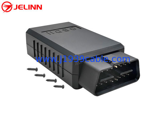 OBD2 Enclosure OBD 2 Plastic Housing Case With 90 Degree Right Angle Pin Connector and Screws