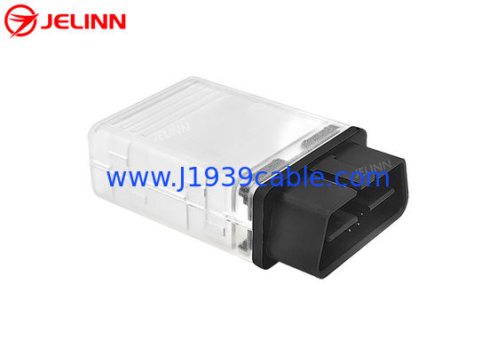OBD2 Plastic Transparent Housing OBD 2 Enclosure and OBDII Male Connector With Straight Pins