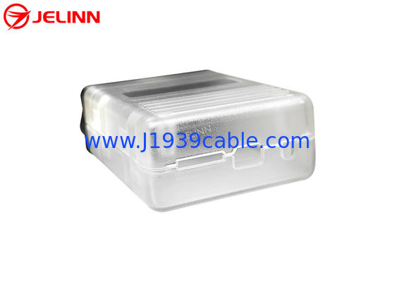 OBD2 Plastic Transparent Housing OBD 2 Enclosure and OBDII Male Connector With Straight Pins