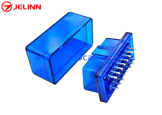 OBD 2 OBDII Enclosure Plastic Housing Shell and Male Connector With Straight Pins